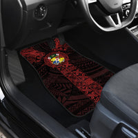 Tonga Independence Day Car Mats Tongatapu Lion Ngatu Motifs Black Ver. LT7 - Polynesian Pride