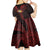 Tonga Independence Day Kid Short Sleeve Dress Tongatapu Lion Ngatu Motifs Black Ver.