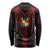 Tonga Independence Day Long Sleeve Shirt Tongatapu Lion Ngatu Motifs Black Ver.