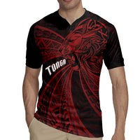 Tonga Independence Day Rugby Jersey Tongatapu Lion Ngatu Motifs Black Ver.