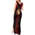 Tonga Independence Day Tank Maxi Dress Tongatapu Lion Ngatu Motifs Black Ver.