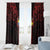 Tonga Independence Day Window Curtain Tongatapu Lion Ngatu Motifs Black Ver.