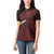 Tonga Independence Day Women Polo Shirt Tongatapu Lion Ngatu Motifs Black Ver.