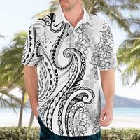 Polynesia Plumeria Lei Hawaiian Shirt White Curves Motif LT7 - Polynesian Pride