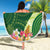 Fiji Ballantine Memorial High School Personalised Beach Blanket Masi Tapa Mix Plumeria