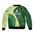 Fiji Ballantine Memorial High School Personalised Bomber Jacket Masi Tapa Mix Plumeria