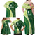 Fiji Ballantine Memorial High School Personalised Family Matching Off Shoulder Maxi Dress and Hawaiian Shirt Masi Tapa Mix Plumeria