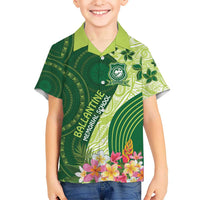 Fiji Ballantine Memorial High School Personalised Hawaiian Shirt Masi Tapa Mix Plumeria