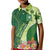 Fiji Ballantine Memorial High School Personalised Kid Polo Shirt Masi Tapa Mix Plumeria