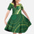 Fiji Ballantine Memorial High School Personalised Kid Short Sleeve Dress Masi Tapa Mix Plumeria