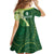 Fiji Ballantine Memorial High School Personalised Kid Short Sleeve Dress Masi Tapa Mix Plumeria