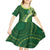 Fiji Ballantine Memorial High School Personalised Kid Short Sleeve Dress Masi Tapa Mix Plumeria