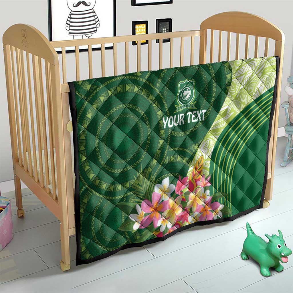 Fiji Ballantine Memorial High School Personalised Quilt Masi Tapa Mix Plumeria