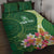 Fiji Ballantine Memorial High School Personalised Quilt Bed Set Masi Tapa Mix Plumeria