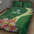 Fiji Ballantine Memorial High School Personalised Quilt Bed Set Masi Tapa Mix Plumeria