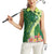 Fiji Ballantine Memorial High School Personalised Women Sleeveless Polo Shirt Masi Tapa Mix Plumeria