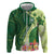 Fiji Ballantine Memorial High School Personalised Zip Hoodie Masi Tapa Mix Plumeria
