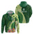 Fiji Ballantine Memorial High School Personalised Zip Hoodie Masi Tapa Mix Plumeria