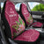 Fiji Adi Cakobau School Personalised Car Seat Cover Masi Tapa Mix Plumeria