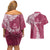 Fiji Adi Cakobau School Personalised Couples Matching Off Shoulder Short Dress and Hawaiian Shirt Masi Tapa Mix Plumeria