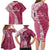 Fiji Adi Cakobau School Personalised Family Matching Long Sleeve Bodycon Dress and Hawaiian Shirt Masi Tapa Mix Plumeria