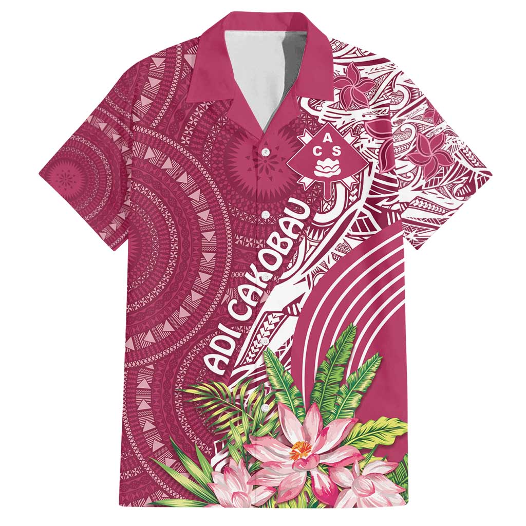 Fiji Adi Cakobau School Personalised Family Matching Long Sleeve Bodycon Dress and Hawaiian Shirt Masi Tapa Mix Plumeria