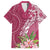 Fiji Adi Cakobau School Personalised Family Matching Off Shoulder Short Dress and Hawaiian Shirt Masi Tapa Mix Plumeria