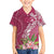 Fiji Adi Cakobau School Personalised Family Matching Off Shoulder Short Dress and Hawaiian Shirt Masi Tapa Mix Plumeria