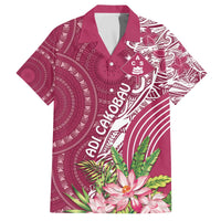 Fiji Adi Cakobau School Personalised Family Matching Puletasi and Hawaiian Shirt Masi Tapa Mix Plumeria