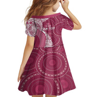 Fiji Adi Cakobau School Personalised Family Matching Short Sleeve Bodycon Dress and Hawaiian Shirt Masi Tapa Mix Plumeria