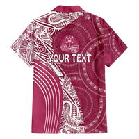 Fiji Adi Cakobau School Personalised Family Matching Short Sleeve Bodycon Dress and Hawaiian Shirt Masi Tapa Mix Plumeria