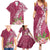 Fiji Adi Cakobau School Personalised Family Matching Summer Maxi Dress and Hawaiian Shirt Masi Tapa Mix Plumeria