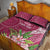 Fiji Adi Cakobau School Personalised Quilt Bed Set Masi Tapa Mix Plumeria