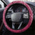 Fiji Adi Cakobau School Personalised Steering Wheel Cover Masi Tapa Mix Plumeria