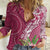 Fiji Adi Cakobau School Personalised Women Casual Shirt Masi Tapa Mix Plumeria