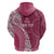 Fiji Adi Cakobau School Personalised Zip Hoodie Masi Tapa Mix Plumeria