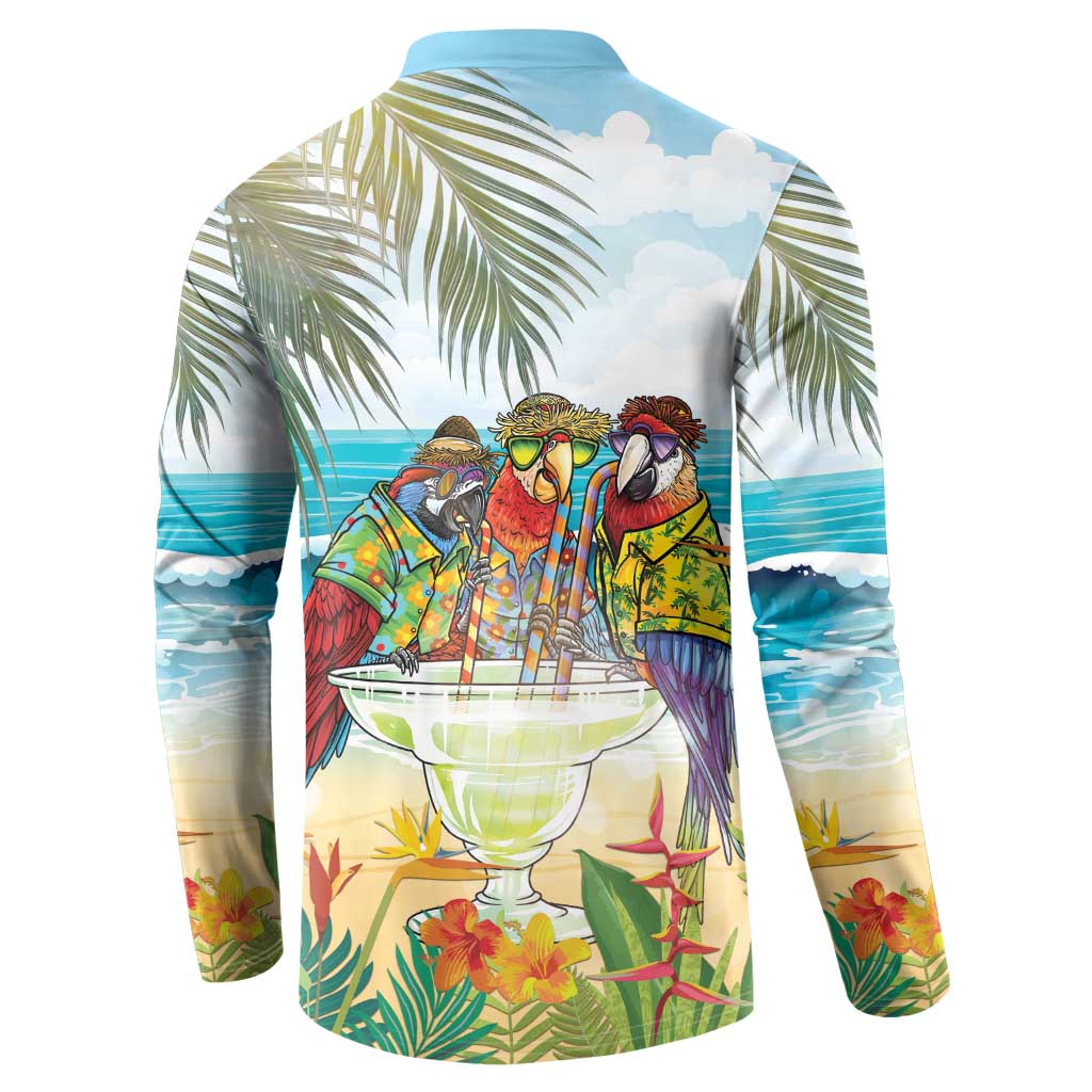 It's 5 o'clock Somewhere Button Sweatshirt Beach Party LT7 - Polynesian Pride