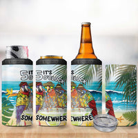 It's 5 o'clock Somewhere 4 in 1 Can Cooler Tumbler Beach Party LT7 - Polynesian Pride