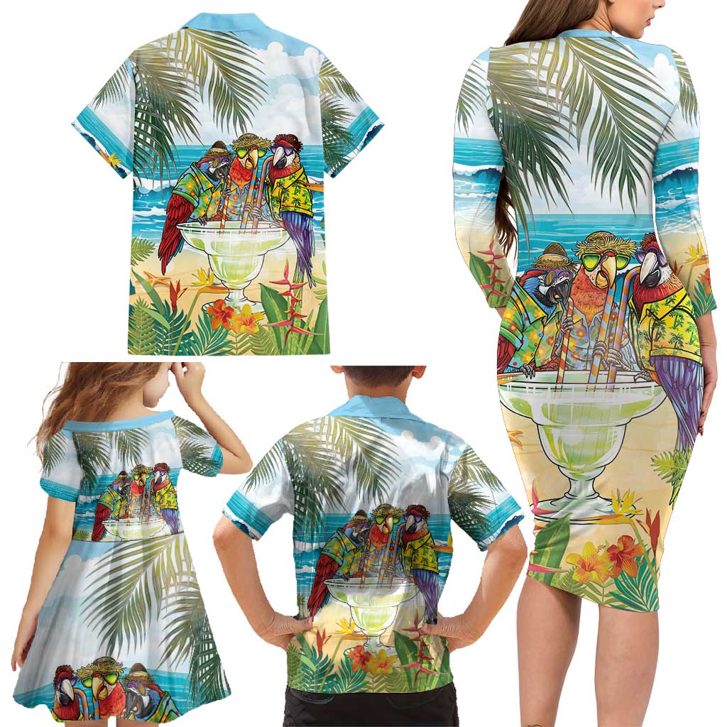 It's 5 o'clock Somewhere Family Matching Long Sleeve Bodycon Dress and Hawaiian Shirt Beach Party LT7 - Polynesian Pride
