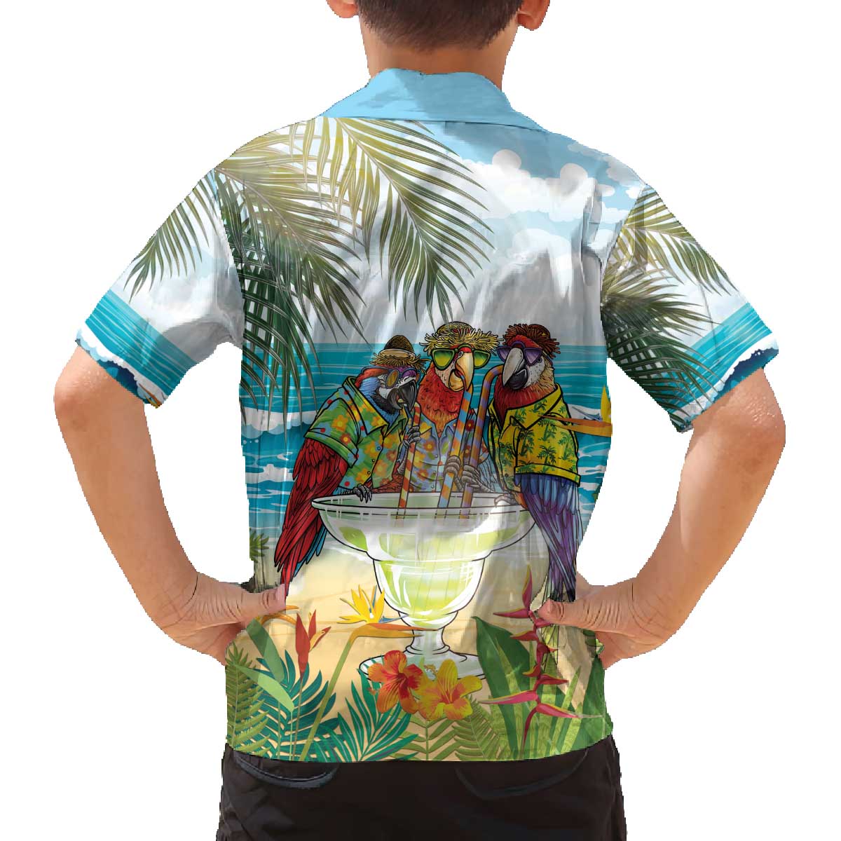 It's 5 o'clock Somewhere Family Matching Off The Shoulder Long Sleeve Dress and Hawaiian Shirt Beach Party LT7 - Polynesian Pride