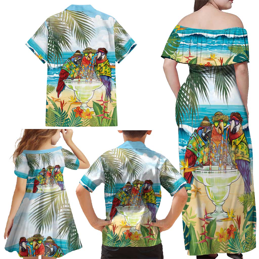 It's 5 o'clock Somewhere Family Matching Off Shoulder Maxi Dress and Hawaiian Shirt Beach Party LT7 - Polynesian Pride