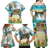 It's 5 o'clock Somewhere Family Matching Off Shoulder Maxi Dress and Hawaiian Shirt Beach Party LT7 - Polynesian Pride