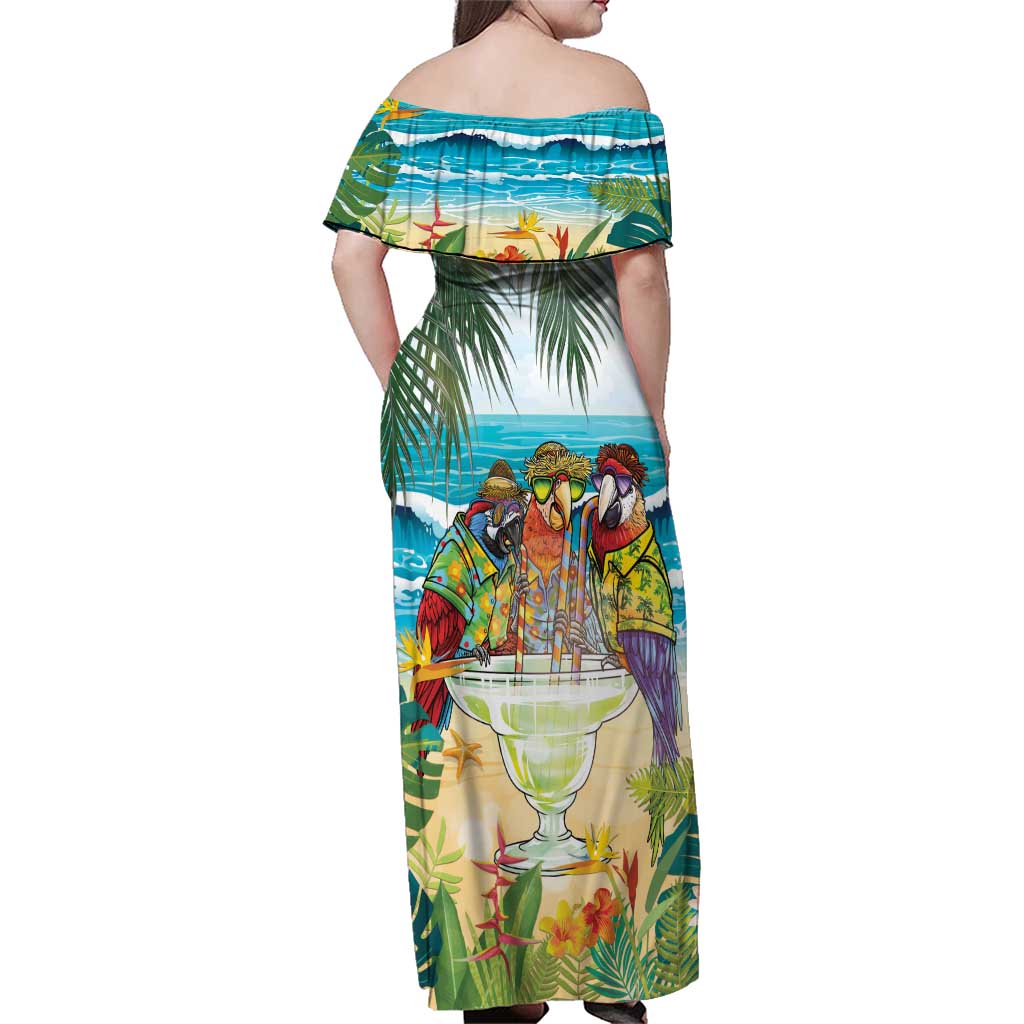 It's 5 o'clock Somewhere Family Matching Off Shoulder Maxi Dress and Hawaiian Shirt Beach Party LT7 - Polynesian Pride