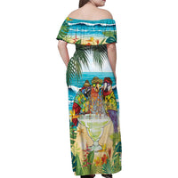 It's 5 o'clock Somewhere Family Matching Off Shoulder Maxi Dress and Hawaiian Shirt Beach Party LT7 - Polynesian Pride