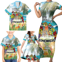It's 5 o'clock Somewhere Family Matching Short Sleeve Bodycon Dress and Hawaiian Shirt Beach Party LT7 - Polynesian Pride
