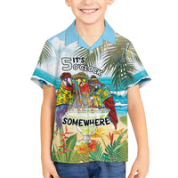 It's 5 o'clock Somewhere Family Matching Short Sleeve Bodycon Dress and Hawaiian Shirt Beach Party LT7 Son's Shirt Colorful - Polynesian Pride