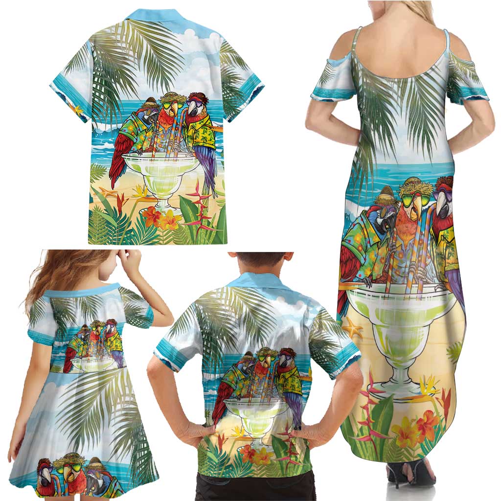 It's 5 o'clock Somewhere Family Matching Summer Maxi Dress and Hawaiian Shirt Beach Party LT7 - Polynesian Pride
