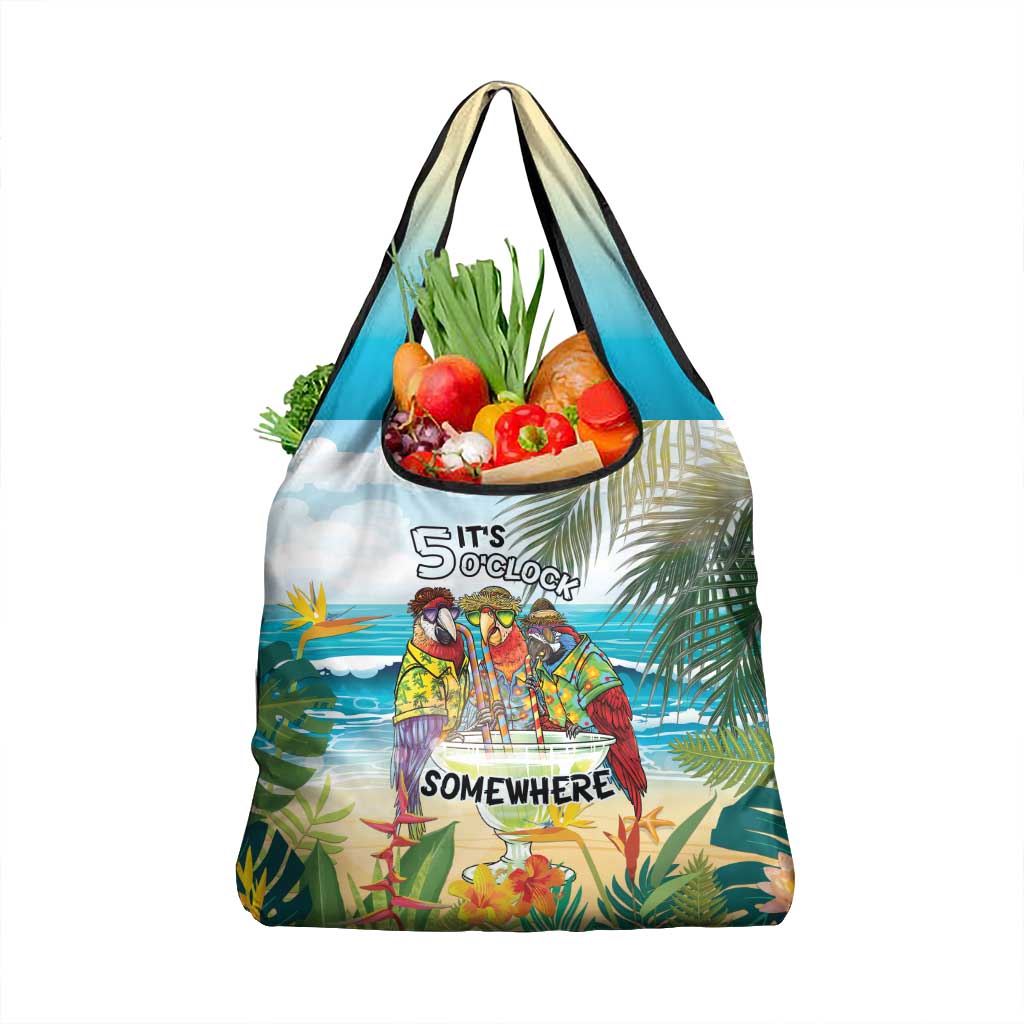 It's 5 o'clock Somewhere Grocery Bag Beach Party LT7 1-pack One Size Colorful - Polynesian Pride