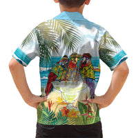 It's 5 o'clock Somewhere Kid Hawaiian Shirt Beach Party - Polynesian Pride