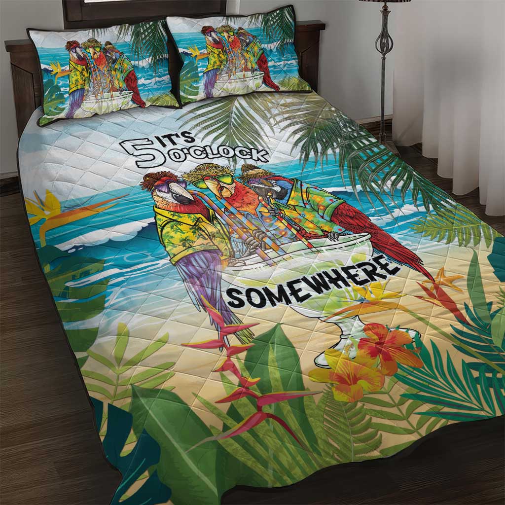 It's 5 o'clock Somewhere Quilt Bed Set Beach Party - Polynesian Pride